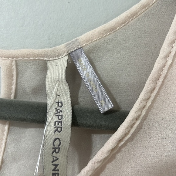 Paper Crane Sheer Lined Bell Sleeve Tunic Dress Xl - Picture 3 of 10